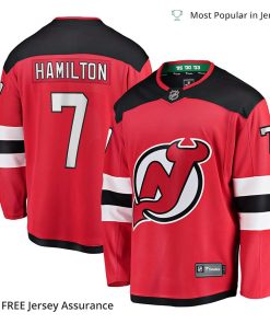 Men’s Dougie Hamilton Jersey – New Jersey Devils Red Home Premier Breakaway Player