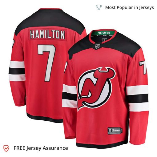 Men’s Dougie Hamilton Jersey – New Jersey Devils Red Home Premier Breakaway Player