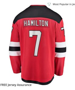 Mens Dougie Hamilton Jersey New Jersey Devils Red Home Premier Breakaway Player