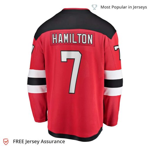 Men’s Dougie Hamilton Jersey – New Jersey Devils Red Home Premier Breakaway Player