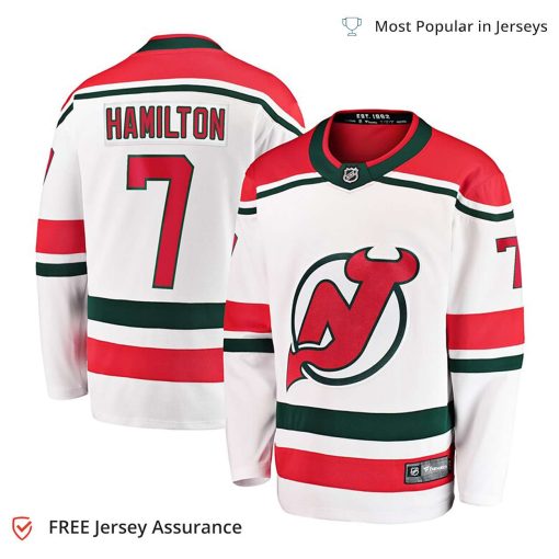 Men’s Dougie Hamilton Jersey – New Jersey Devils White 2022/23 Heritage Premier Breakaway