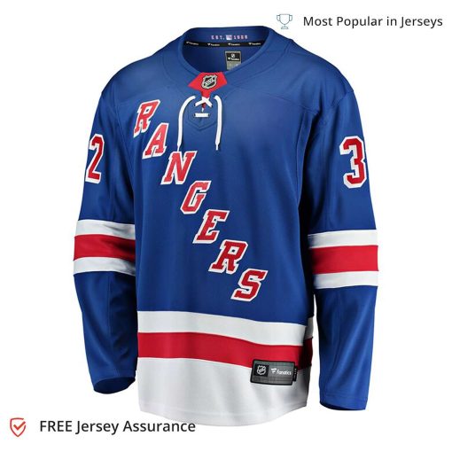 Men’s Jonathan Quick Jersey – New York Rangers Blue Home Breakaway Player