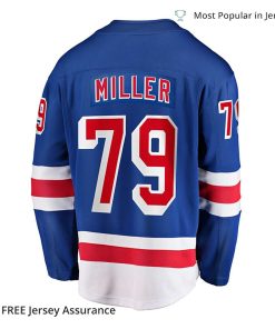 Mens KAndre Miller Jersey New York Rangers Blue 201718 Home Breakaway Replica