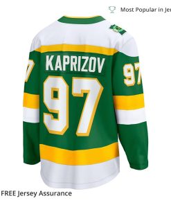 Mens Kirill Kaprizov Jersey Minnesota Wild Green 202324 Alternate Premier Breakaway Player 1