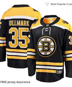 Mens Linus Ullmark Jersey Boston Bruins Black Home Breakaway Player 2