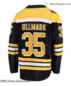 Mens Linus Ullmark Jersey Boston Bruins Black Home Breakaway Player