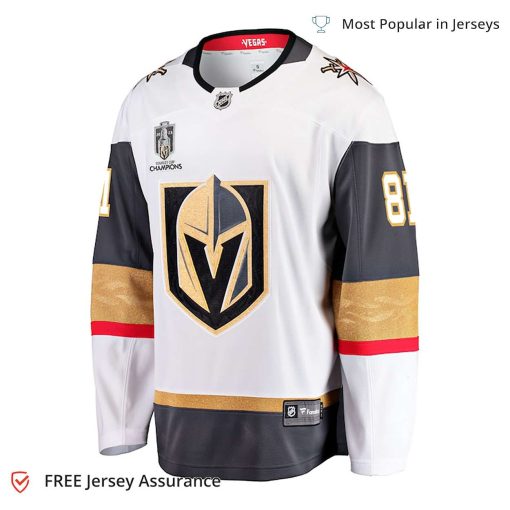 Men’s Marchessault Jersey – Vegas Golden Knights White 2023 Stanley Cup Champions Away Breakaway Player