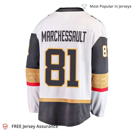 Men’s Marchessault Jersey – Vegas Golden Knights White 2023 Stanley Cup Champions Away Breakaway Player