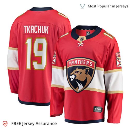 Men’s Matthew Tkachuk Jersey – Florida Panthers Red Home Breakaway Player