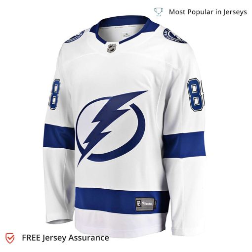 Men’s Vasilevskiy Jersey – Tampa Bay Lightning White Away Premier Breakaway Player