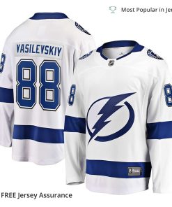 Mens Vasilevskiy Jersey Tampa Bay Lightning White Away Premier Breakaway Player