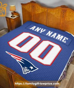 New England Patriots Blanket-Inspired NFL Jersey – Customizable with Names & Number - Perfect Personalized Blankets