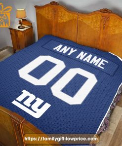 New York Giants Blanket-Inspired NFL Jersey – Customizable with Names & Number – Perfect Personalized Blankets