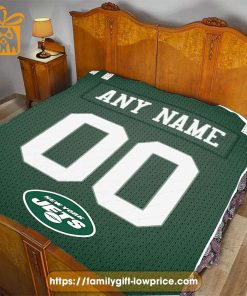 New York Jets Blanket-Inspired NFL Jersey – Customizable with Names & Number – Perfect Personalized Blankets