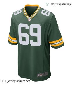 Nike Mens David Bakhtiari Jersey Green Bay Packers Green Game Player 1