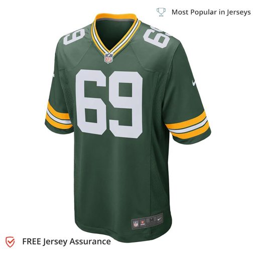 Nike Men’s David Bakhtiari Jersey – Green Bay Packers Green Game Player