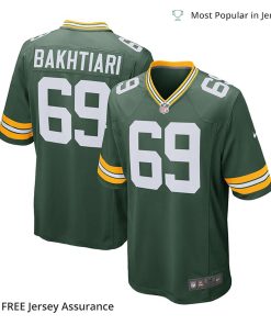 Nike Men’s David Bakhtiari Jersey – Green Bay Packers Green Game Player