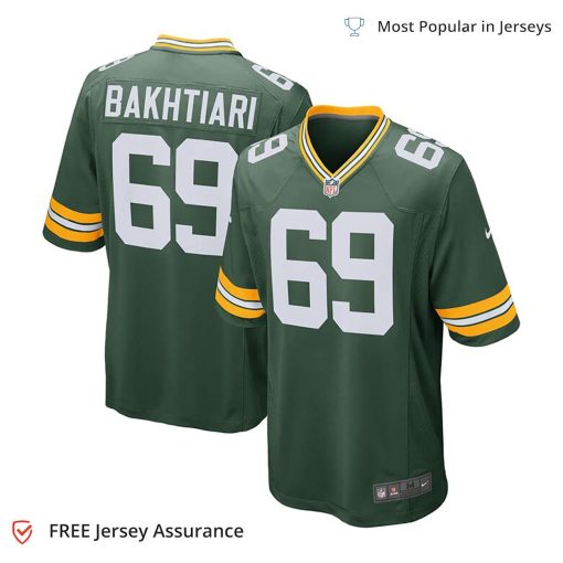 Nike Men’s David Bakhtiari Jersey – Green Bay Packers Green Game Player