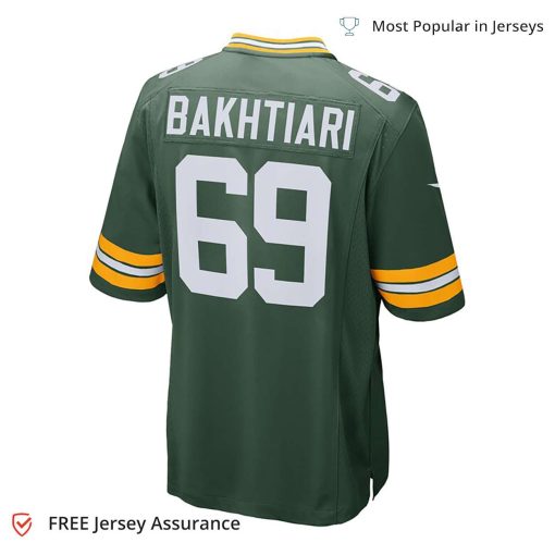 Nike Men’s David Bakhtiari Jersey – Green Bay Packers Green Game Player