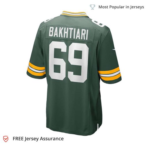 Nike Men’s David Bakhtiari Jersey – Green Bay Packers Green Game Team