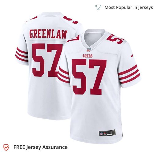 Nike Men’s Greenlaw Jersey – San Francisco 49ers White Team Game
