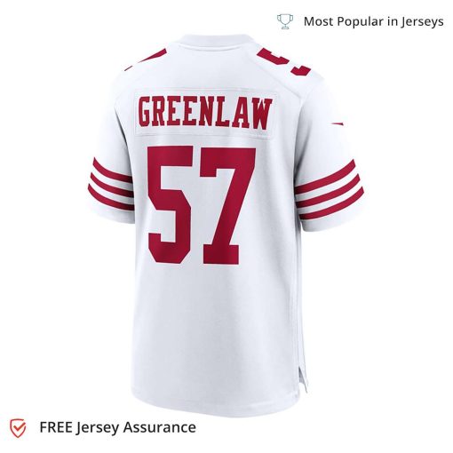 Nike Men’s Greenlaw Jersey – San Francisco 49ers White Team Game