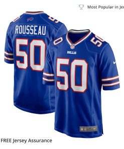 Nike Men’s Greg Rousseau Jersey – Buffalo Bills Royal Game Player