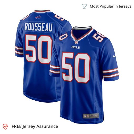 Nike Men’s Greg Rousseau Jersey – Buffalo Bills Royal Game Player