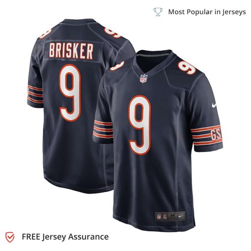 Nike Men’s Jaquan Brisker Jersey – Chicago Bears Navy Game Player