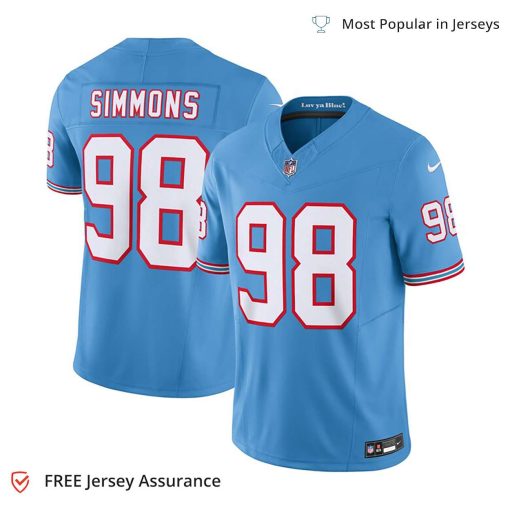 Nike Men’s Jeffery Simmons Jersey – Tennessee Titans Light Blue Vapor F.U.S.E. Limited