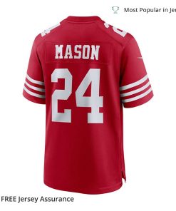 Nike Mens Jordan Mason Jersey San Francisco 49ers Game Player