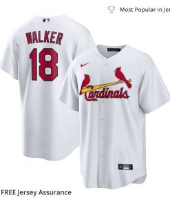 Nike Men’s Jordan Walker Jersey – St. Louis Cardinals White Home Official Replica Player