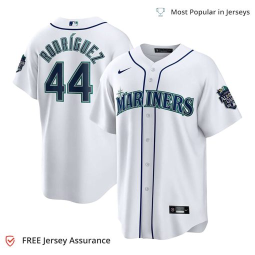 Nike Men’s Julio Rodriguez All Star Jersey – Seattle Mariners White Home 2023