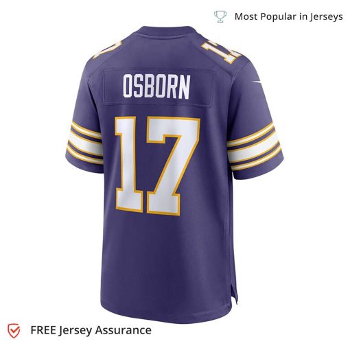 Nike Men’s KJ Osborn Jersey – Minnesota Vikings Purple Classic Player Game