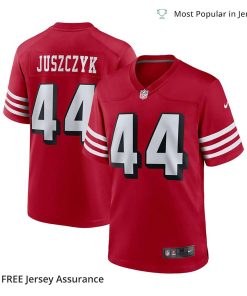 Nike Mens Kyle Juszczyk Jersey San Francisco 49ers Scarlet Alternate Game 2