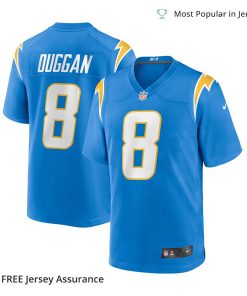 Nike Men’s Max Duggan Jersey – Los Angeles Chargers Powder Blue Team Game