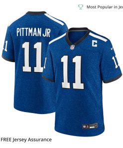 Nike Mens Michael Pittman Jr Jersey Indianapolis Colts Royal Indiana Nights Alternate Game 2