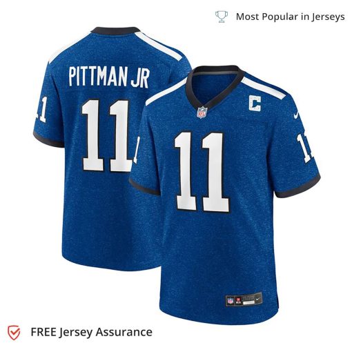 Nike Men’s Michael Pittman Jr Jersey – Indianapolis Colts Royal Indiana Nights Alternate Game