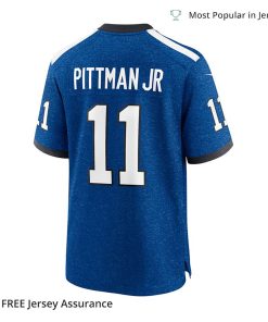 Nike Mens Michael Pittman Jr Jersey Indianapolis Colts Royal Indiana Nights Alternate Game