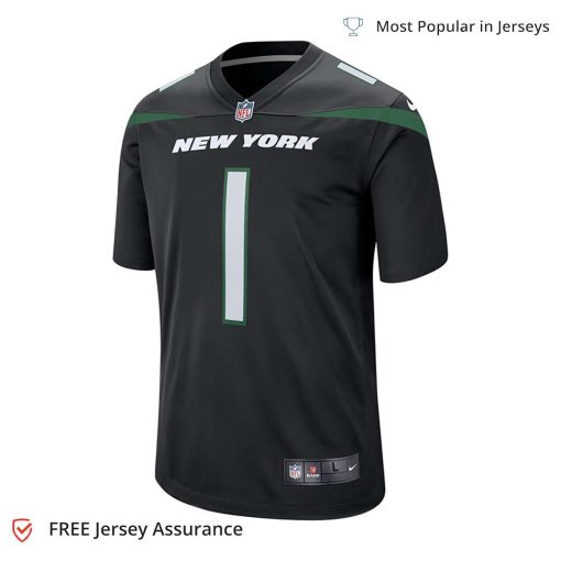 Nike Men’s Sauce Gardner Black Jersey – New York Jets Player Game Edition