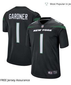 Nike Men’s Sauce Gardner Black Jersey – New York Jets Player Game Edition