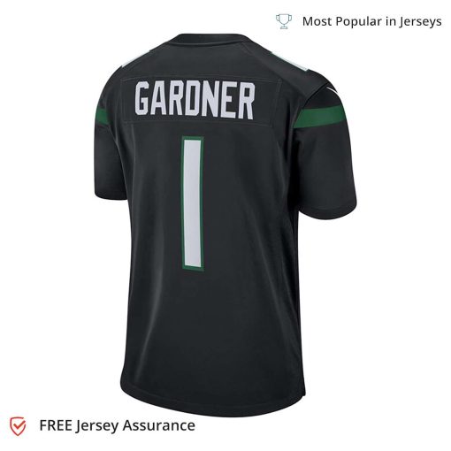 Nike Men’s Sauce Gardner Black Jersey – New York Jets Player Game Edition