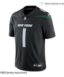 Nike Mens Sauce Gardner Black Jersey New York Jets Vapor Untouchable Limited 1