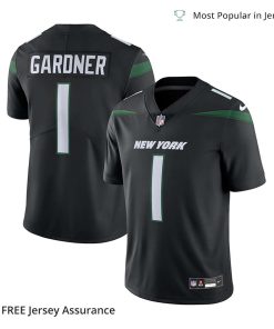 Nike Men’s Sauce Gardner Black Jersey – New York Jets Vapor Untouchable Limited