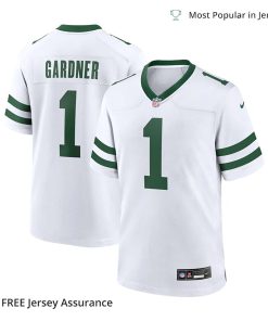 Nike Men’s Sauce Gardner Jersey – New York Jets White Legacy Player Game