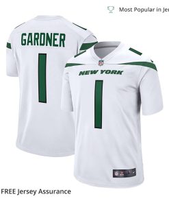 Nike Mens Sauce Gardner Jersey New York Jets White Player Game 2