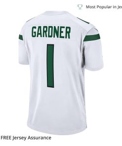 Nike Mens Sauce Gardner Jersey New York Jets White Player Game