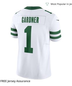 Nike Mens Sauce Gardner Jersey New York Jets White Vapor F.U.S.E. Limited