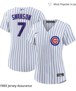 Nike Womens Dansby Swanson Cubs Jersey Chicago Cubs White Replica Player 2