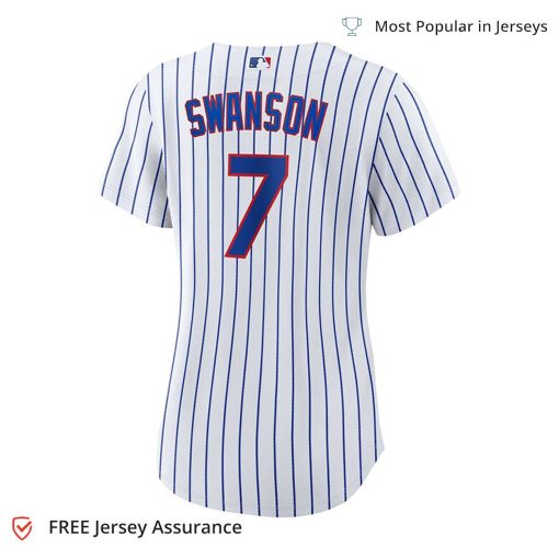 Nike Women’s Dansby Swanson Cubs Jersey – Chicago Cubs White Replica Player